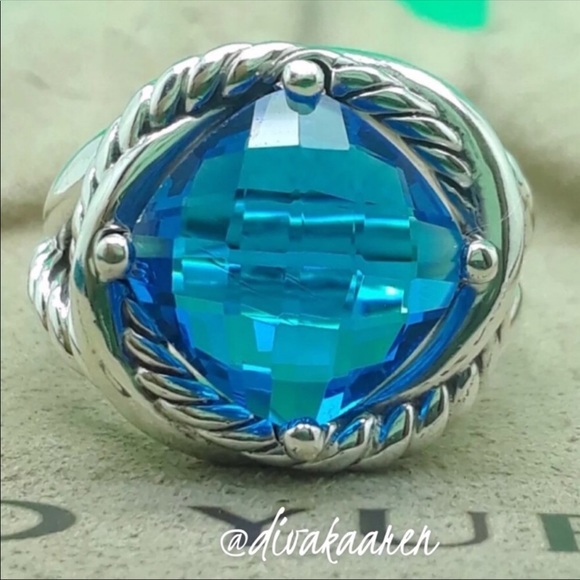 David Yurman Jewelry - DAVID YURMAN Blue Topaz Infinity Ring